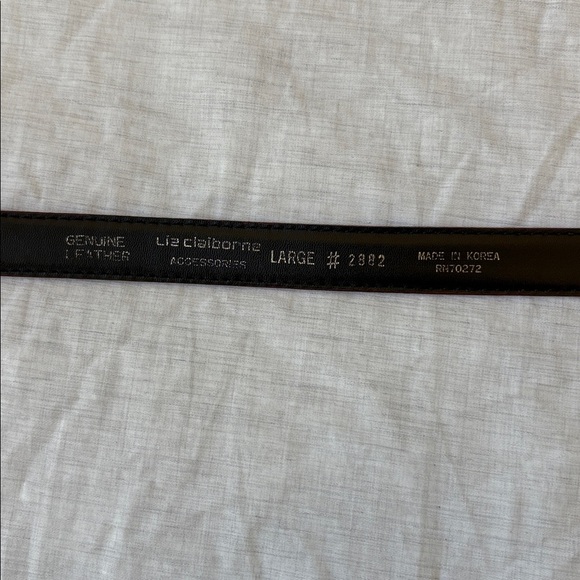 Liz Claiborne Vintage Leather Red Belt with Gold Buckle Women Large - Picture 2 of 7